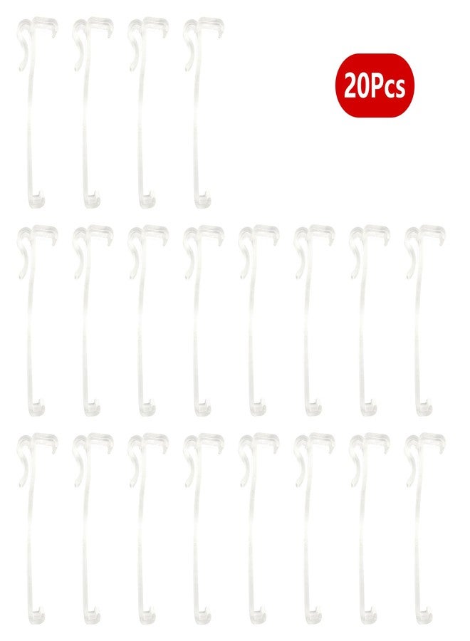 Adyoney 3.25 Inch Clear Plastic Valance Clips, Replacement Clips for Horizontal Blinds Window Valance（20PCS） - Image 2